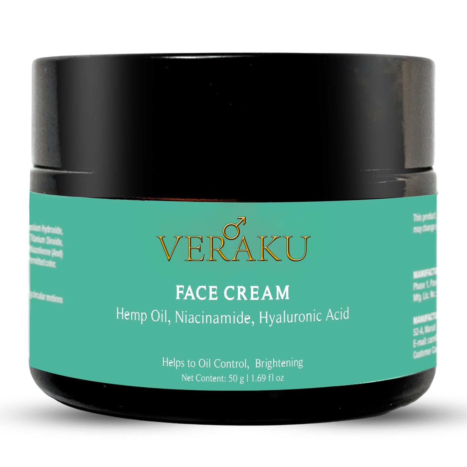 Brightening Face Cream | For Oil Control & Skin Brightening | Niacinamide & Hyaluronic Acid | 50GM - Veraku