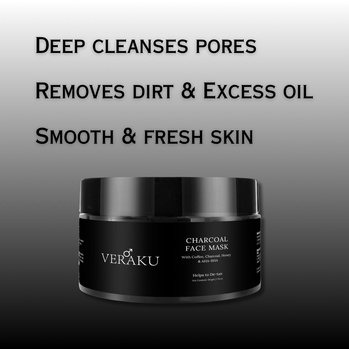 Charcoal Face Mask | 50 GM - Veraku