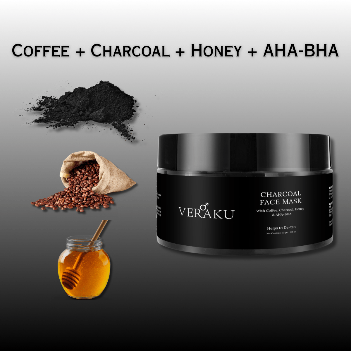 Charcoal Face Mask | 50 GM - Veraku