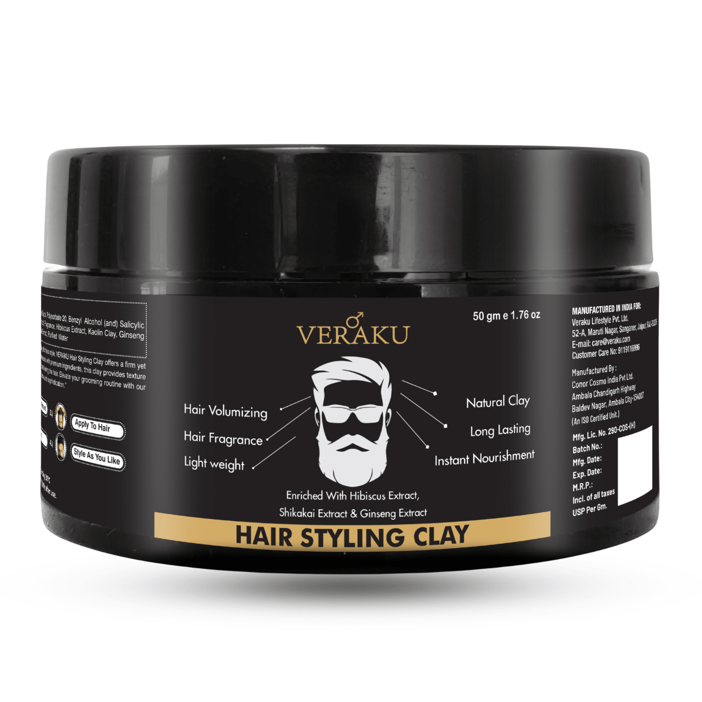 Hair Styling Clay | 50 gm - Veraku