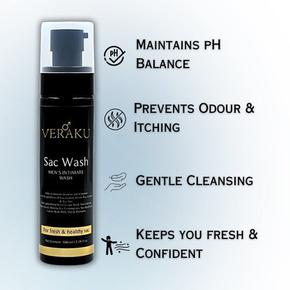 Sac Wash | Men's Intimate Wash | 100 ML - Veraku